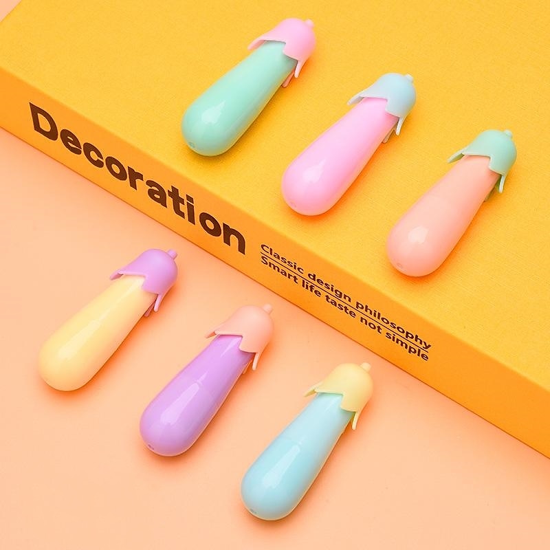 6 stks/partij capsules highlighter vitamine pil highlight marker kleur pennen tekening spot liner briefpapier kantoor schoolbenodigdheden 2025 - $9.49 –P5