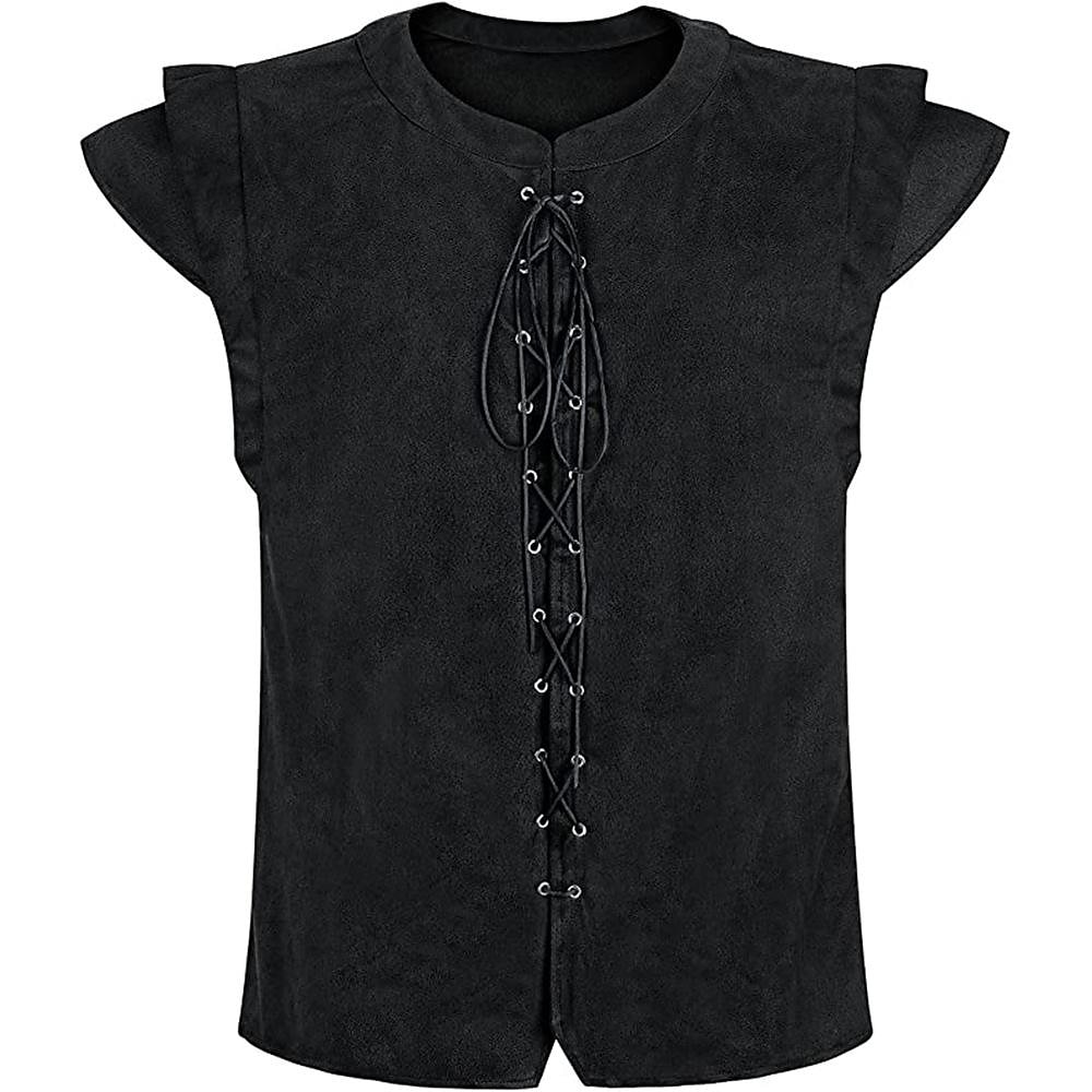 Epoque Médiévale Renaissance Costume de Cosplay Gilet en daim Pirate Chevalier Viking Valhalla Homme Couleur unie Halloween Carnaval Mascarade Carnaval Mascarade Foire de la Renaissance Adulte Gilet de 2025 ? $40.99 –P7