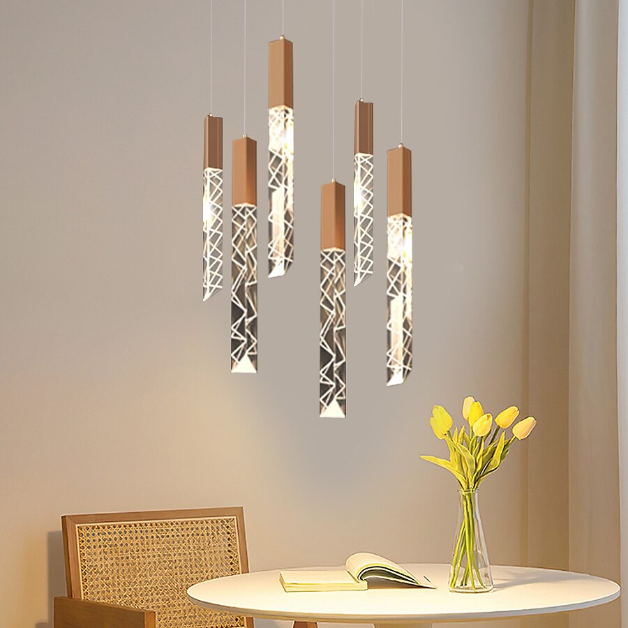 2 lumières 3 lumières 6 lumières 3 cm Intensité Réglable Conception unique Lampe suspendue Aluminium Plaqué Moderne Style nordique 110-120V 220-240V de 2025 ? $84.99 –P12