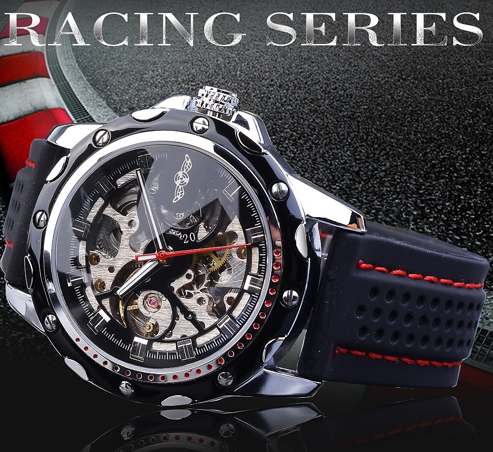 WINNER Mannen Mechanisch Horloge Luxe Groot Wijzerplaat Mode Zakelijk Automatisch Zelfopwindend Luminous Decoratie Leren Horloge 2025 - $51.99 –P1