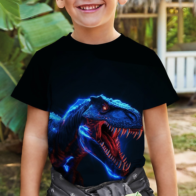 Garçon 3D Graphic Animal Dinosaure T-shirt Tee-shirts Manche Courte 3D effet Eté Printemps Actif Sportif Mode Enfants 3-12 ans Extérieur Casual du quotidien Standard de 2025 ? $11.99 –P7