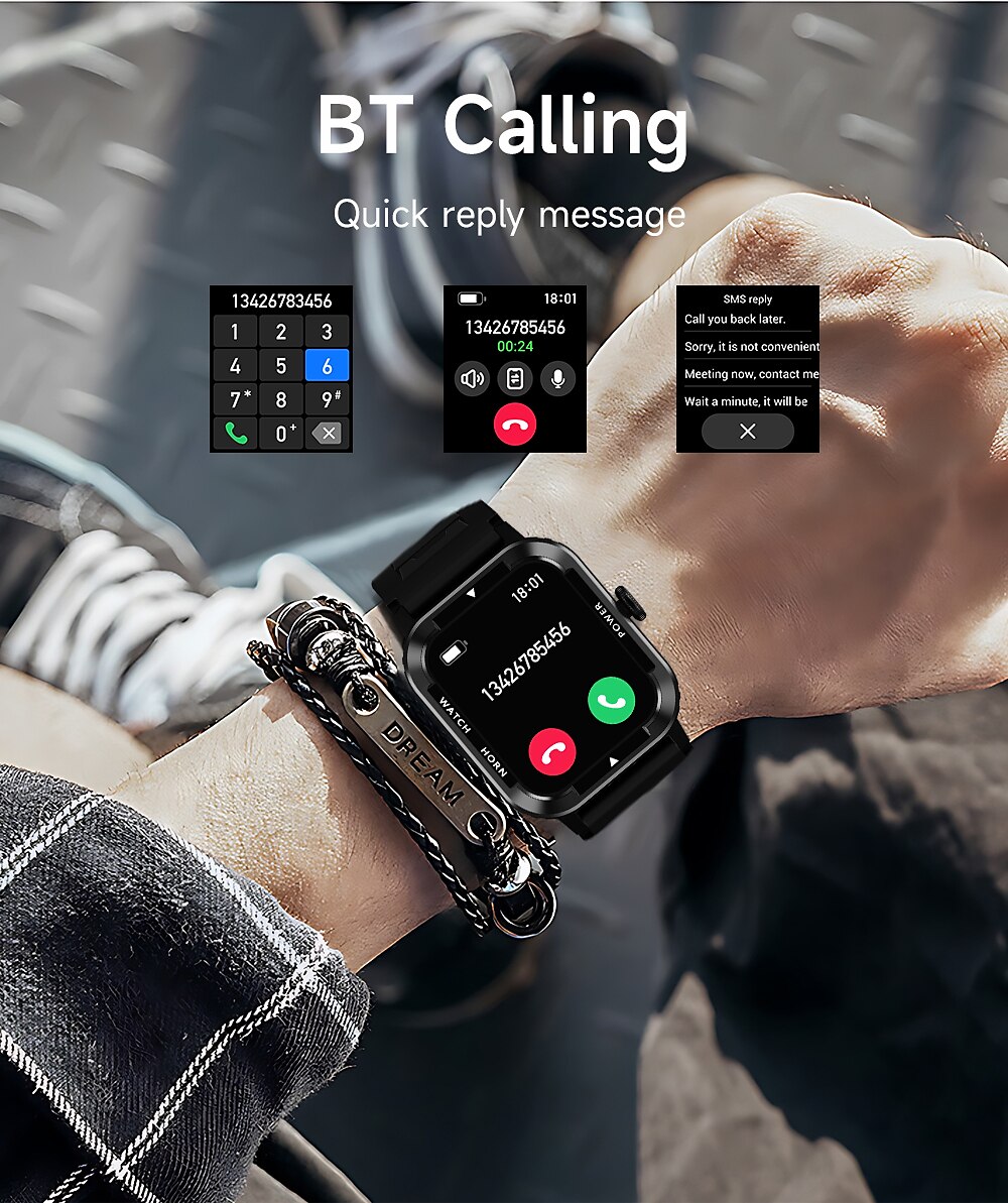 iMosi Blood Sugar Smart Watch 1.91 inch Smartwatch Fitness Running Watch Bluetooth Pedometer Call Reminder Activity Tracker Compatible with Android iOS Women Men Hands-Free Calls Waterproof 2025 - $41.99 –P6