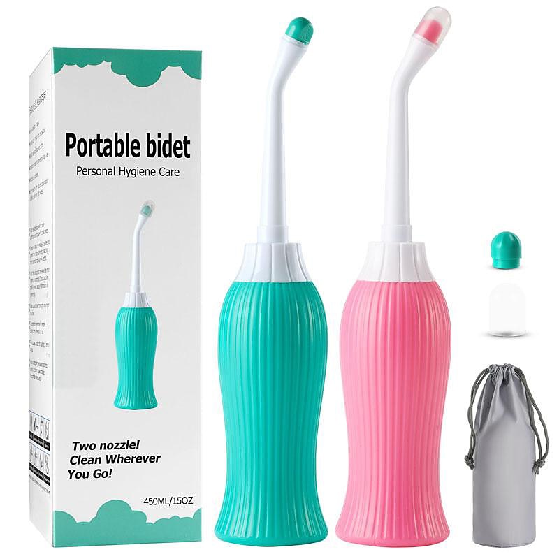 Pulvérisateur de bidet portable de 450 ml pour toilettes avec 2 buses et têtes amovibles, bidet personnel tenu dans la main shattaf nettoyage lavage d'hygiène personnelle de 2025 ? $8.49 –P1