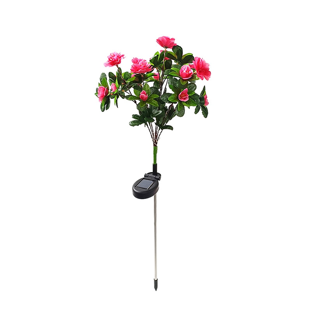 LED Solar Flower Lights Rhododendron Outdoor Simulated Flower Lamp LED Artificial Flower Floor Insertion Lamp  Garden and Courtyard Decorative Lights Holiday Party Decorative Lights 2025 - $24.99 –P11