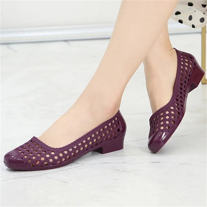 Zapatos planos azul marino calados sin cordones para mujer: zapatos ligeros y transpirables con plantilla acolchada para uso informal de verano y paseos por la playa. 2026 - $14.99 –P5