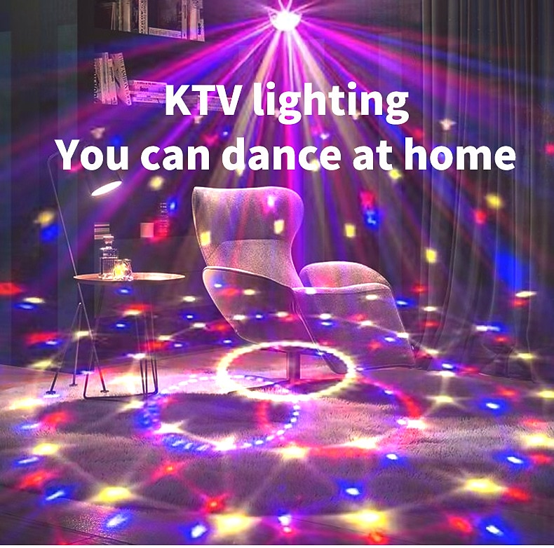 Colorful LED Smart Light Magic Ball Lamp Projector Atmosphere Lamp Bluetooth Sound Ball Lamp Dormitory Singing Flash Lamp Room Atmosphere Lamp 2025 - $11.99 –P13