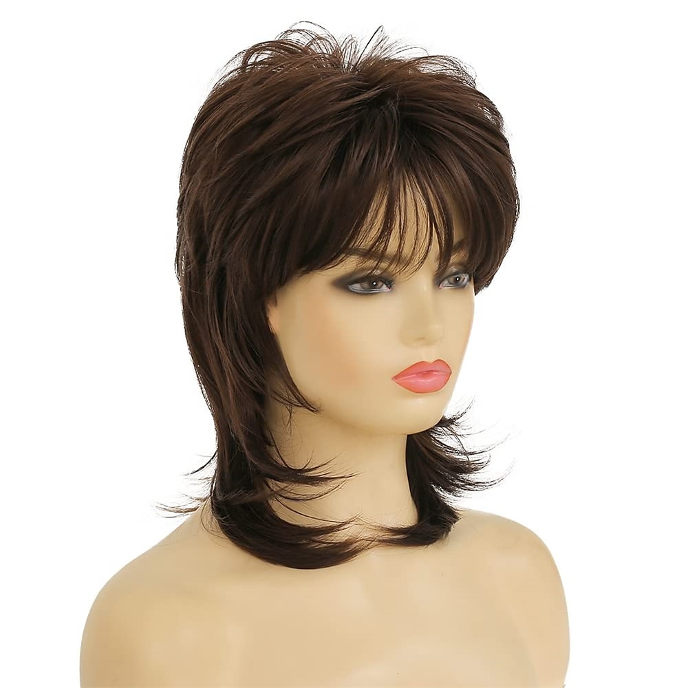 parrucca bionda mullet dai cloud per donna parrucca a strati ispida lunga fino alle spalle parrucche anni '70 e '80 parrucche cosplay parrucche per capelli giornalieri parrucca di carnevale del 2025 a $22.99 –P6