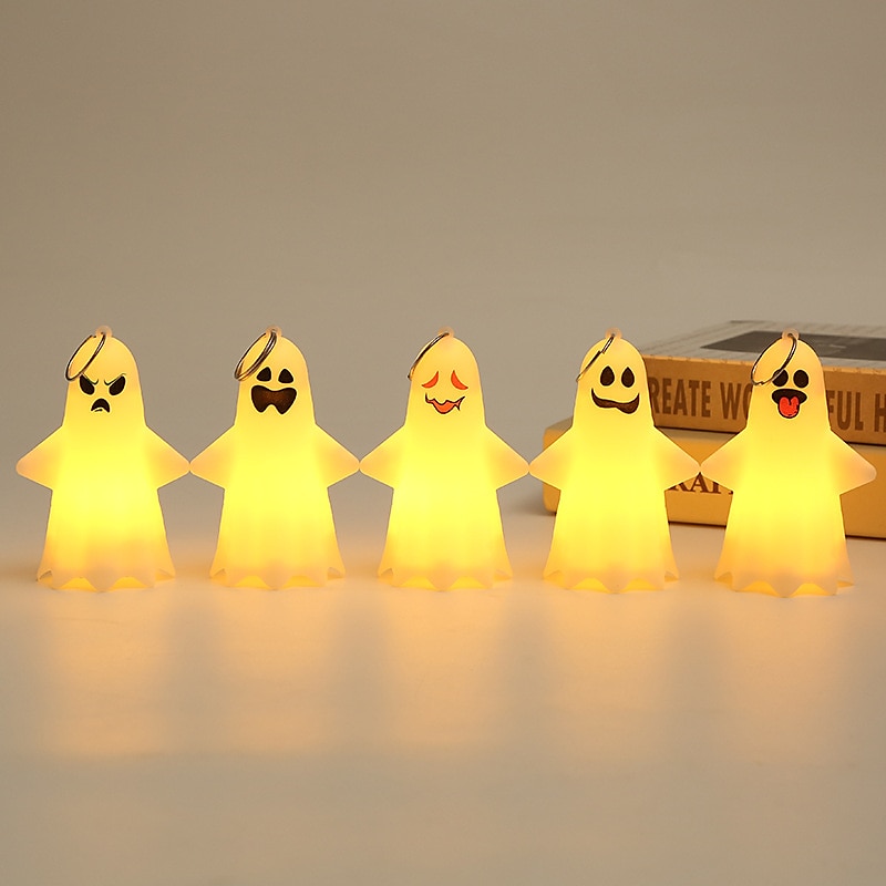 2025年 ハロウィーンの照明付きゴーストランプ、光る装飾 LED ハロウィーン電子小道具、小さなゴーストパーティーペンダントキャンドル、ハロウィーン装飾ゴーストランプ、デスクトップ装飾、ゴーストパーティー小道具ペンダント  コレクション – $4.99 –P17