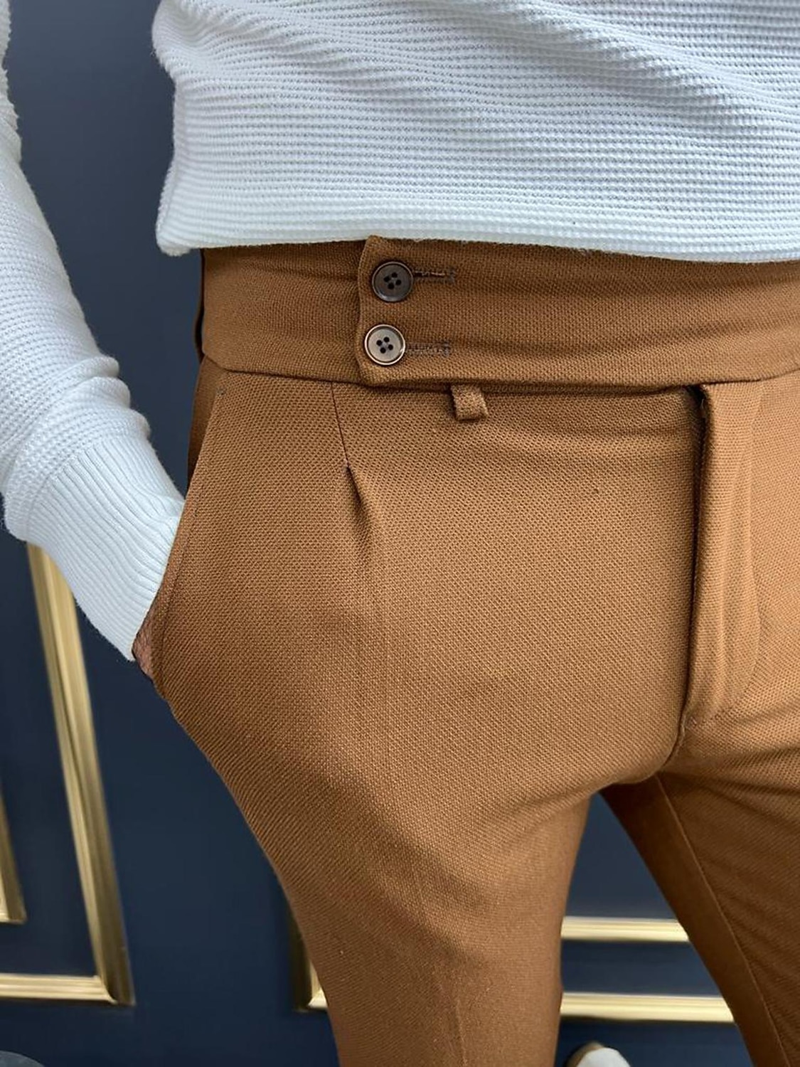 Per uomo Pantaloni Chinos Pantaloni chino Pantaloni Gurkha Tasca Vita alta Semplice Comodità Morbido Quotidiano All'aperto Uscire Moda Casual Cachi Grigio chiaro del 2026 a $36.99 –P2