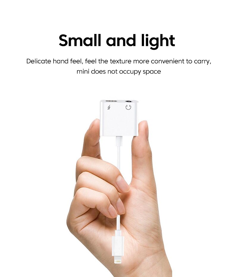 adapter & splitter voor iphone hoofdtelefoon 2 in 1 dual interface voor iphone oplader kabel aux audio adapter converter voor iphone 13/12/11/x/xs/xr/8/7 ipad ondersteuning bellen opladen 2025 - $10.99 –P6