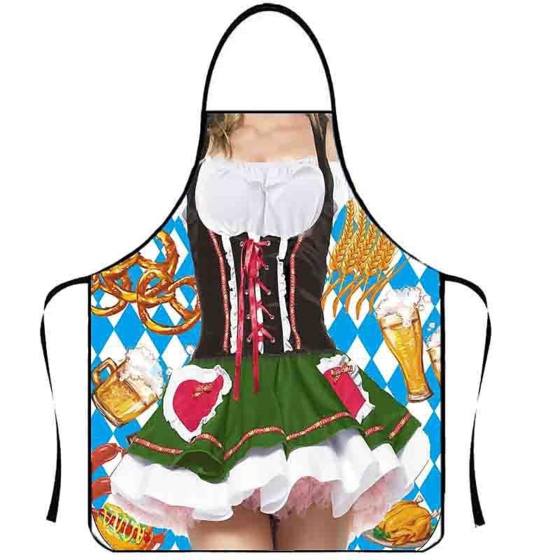 Pivo Oktoberfest Kostým Zástěra Dámské šaty Lederhosen Oktoberfest / pivo Bavorský Bavorský pár Bavorský Mnichov Wiesn Louky Pánské Dámské Tradiční Styl Tkanina Zástěra 2025 - $13.99 –P10