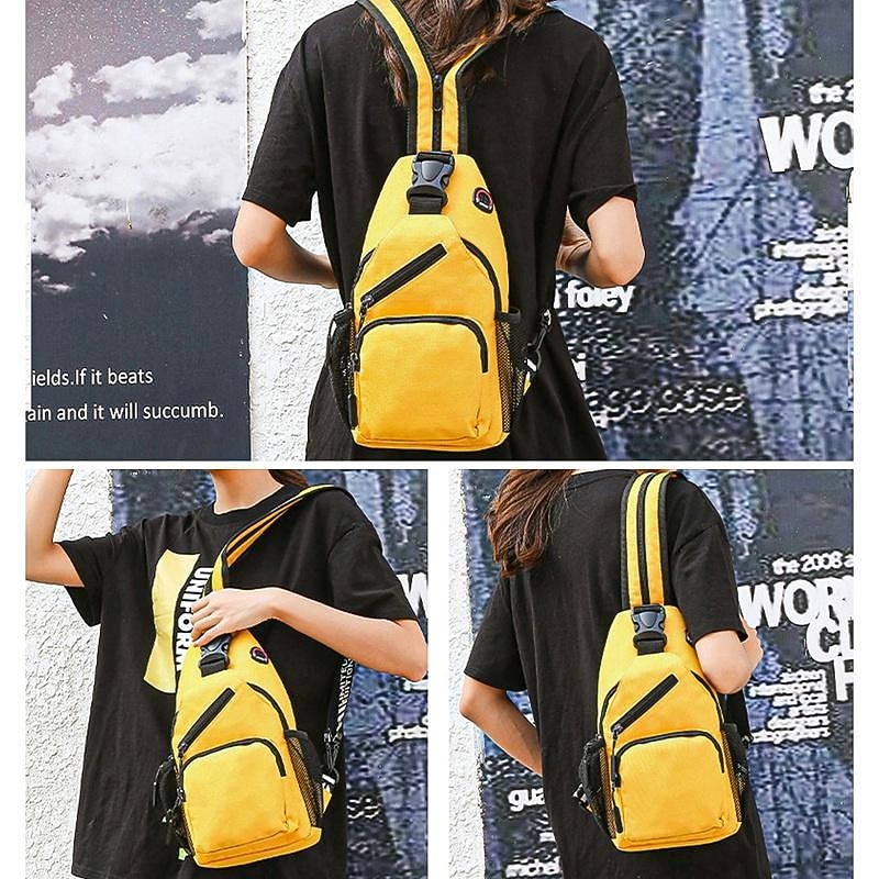 1ks crossbody batoh náprsní taška s otvorem pro sluchátka cestovní batoh multifunkční batohy školní taška na záda, dárek do školy 2025 - $11.99 –P3
