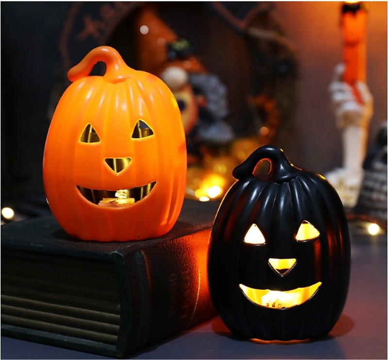 dekoracje halloweenowe led dyniowe latarnie jack o lantern festiwal lampiony nocne atmosfera impreza świeca latarnia terror rekwizyty szkielet rekwizyty dekoracja 2025 - $4.99 –P3
