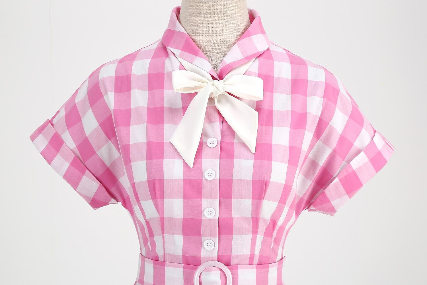 Přehoz Klasik Retro A-Line šaty Flare šaty Pléd Kostkovaný Vzor gingham Dámské Dívčí Karneval Plesová maškaráda Dovolená Na den Čajový dýchánek Dospělé Šaty Šaty pro návrat domů Jaro léto 2025 - $37.99 –P6