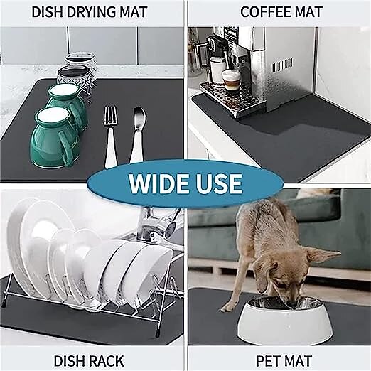 kitchen Super Absorbent Draining Mat Kitchen Draining Mat Super Absorbent Kitchen Sink Drainer Counter Mat Anti-Slip Absorbent Draining Mat Kitchen Counter Quick Dry Dish Drainer Mat 2026 - $11.99 –P4