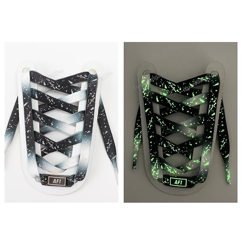 Cordones con estampados que brillan en la oscuridad para las Air Force 1: cordones planos luminosos para Halloween, Navidad, fiestas y personalización de ropa urbana. 2025 - €6.99 –P17