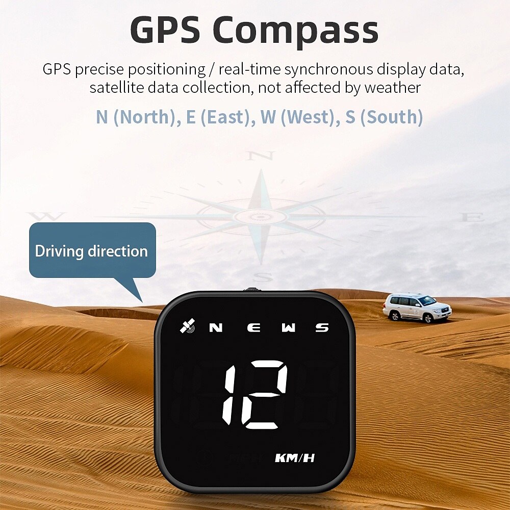 G4S HUD GPS Head Up Display LED Auto Speedometer Electronics Digital Alarm Reminder GPS HUD Car Accessories for All Cars 2025 - $43.99 –P7