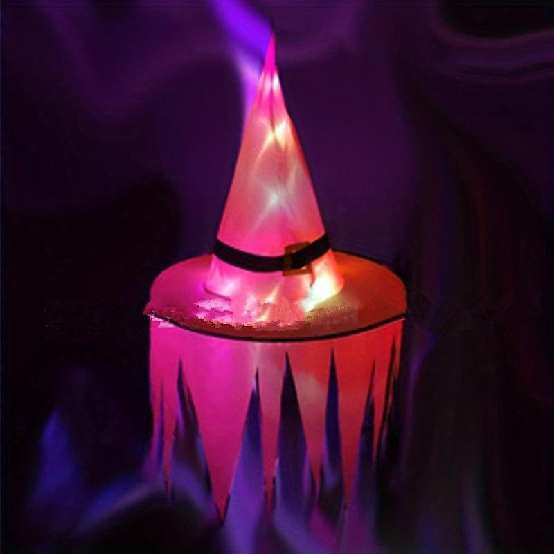 glødende halloween ferie led lys lue kan brukes på hodet eller som et anheng heks lue hage hotell bryllup glød i mørket dekorasjon halloween morsomme vanskelige forsyninger 2025 - $4.99 –P8