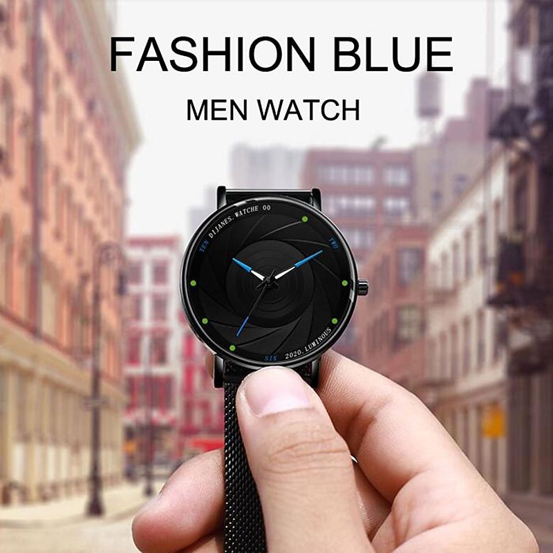 Fashion Mens Watches Luxury Quartz Watch Men Casual Business Black Mesh Steel Luminous Wrist Watch Male Clock Relogio Masculino 2026 - $12.99 –P11