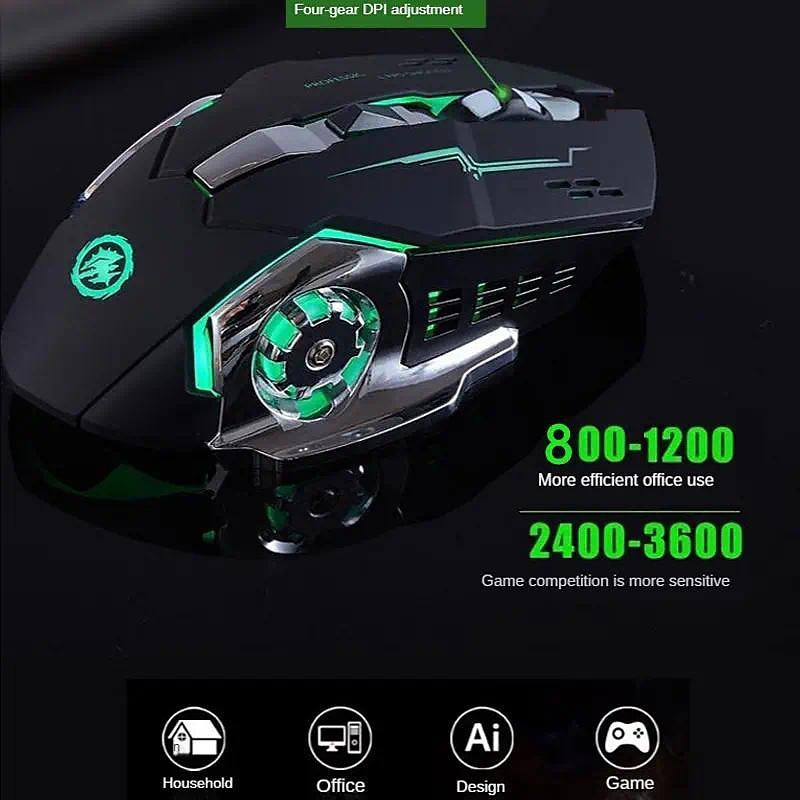 USB Rechargeable Wireless Mouse Gaming Mouse Silent Mechanical E-Sports Backlight PC Gamer Mouse Optical Mice For Computer Gift For Birthday/Easter/Boy/Girlfriend 2025 - $20.99 –P6