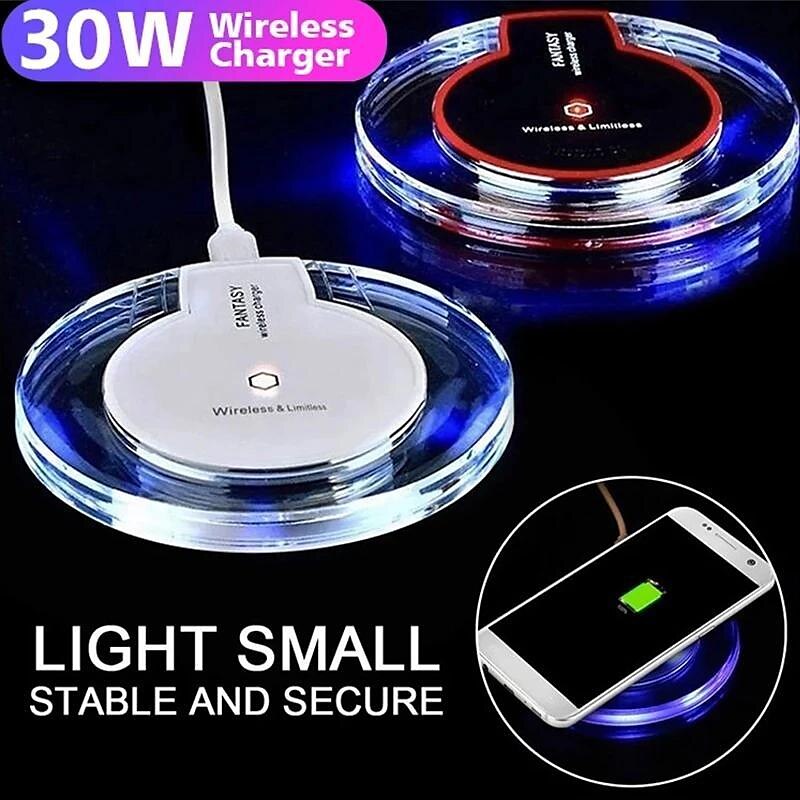 30W Wireless Charger for IPhone 13 12 11 X XR XS Fast Wirless Charging Dock for Samsung Xiaomi Huawei Phone Qi Charger Wireless 2025 - $14.99 –P1