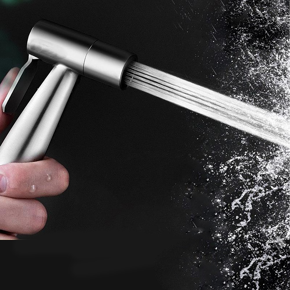 Ensemble de pulvérisateur de bidet sans support de perçage pour tête et tuyau en acier inoxydable de toilette 1,5 m/3 m, pulvérisateur à main mural, nettoyage des couches shattaf pour l'hygiène personnelle de 2025 ? $16.49 –P3