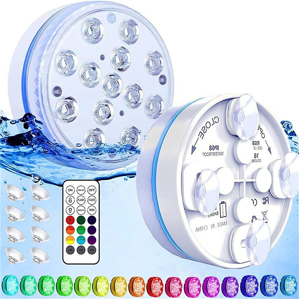 אורות led לבריכה טבולות עם כוס יניקה מרחוק אור בריכה תת מימי ip68 מגנט 13 led מנורת בהירה rgb לאקווריום בריכת בריכה 2025 - $14.99 –P3