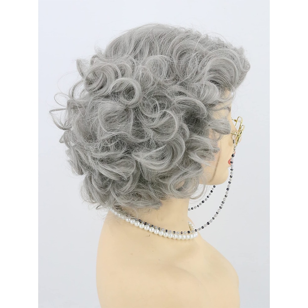 парик старушки парик бабушки косплей карнавальные вечеринки парики 2026 - zł62.53 –P4