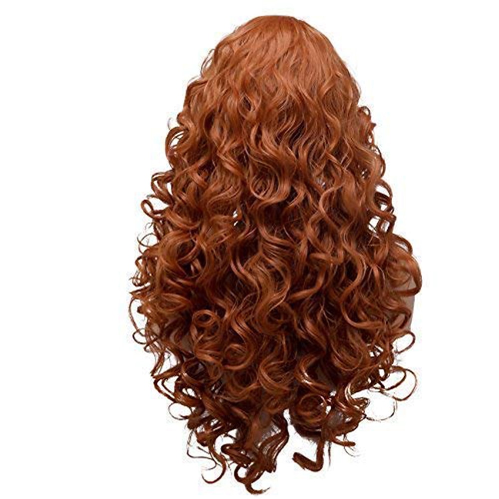 Dlouhé liščí červené vlasy kudrnaté vlnité celá hlava halloweenské paruky pro ženy cosplay kostým párty vlasy 2025 - $20.99 –P5