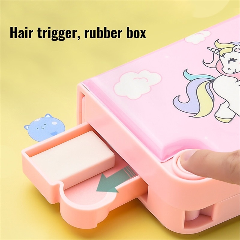 Multifunction Deformed Pencil Case Cute Cartoon Stationery Storage Box Pen Organizer with Scissor, Eraser, Sharpener, Ruler, Tape and Schedule For Girls Boys Kids Student School Supplies Gifts 2025 - $17.99 –P4