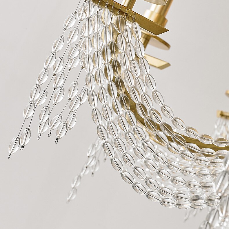 moderno lampadario in cristallo trasparente regolabile 6/8 luci cristallo montaggio a filo appeso a soffitto lampada a sospensione classico apparecchio di illuminazione in stile candela e12/e14 per del 2025 a $601.99 –P3