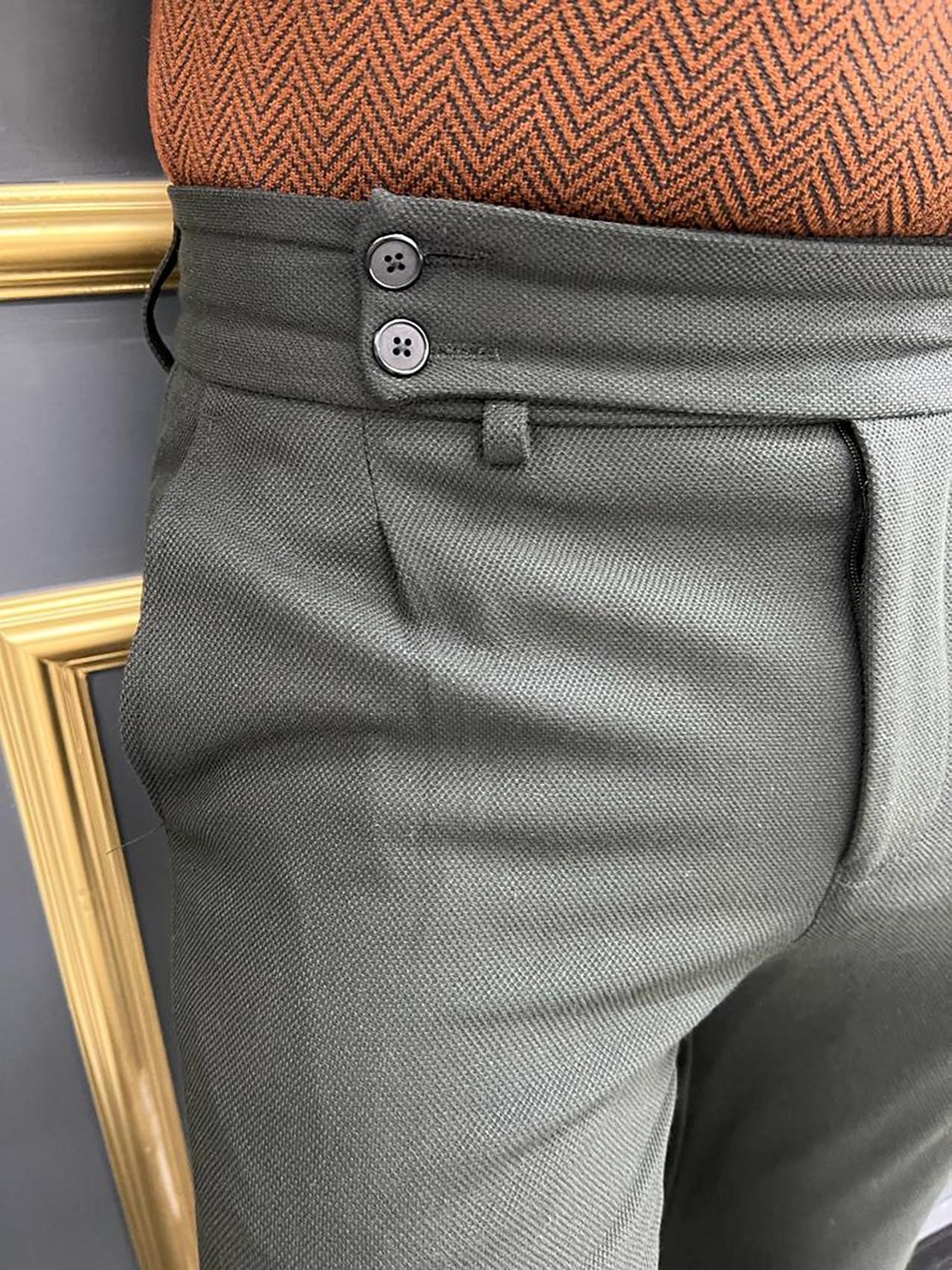 Per uomo Pantaloni Chinos Pantaloni chino Pantaloni Gurkha Tasca Vita alta Semplice Comodità Morbido Quotidiano All'aperto Uscire Moda Casual Cachi Grigio chiaro del 2026 a $36.99 –P9
