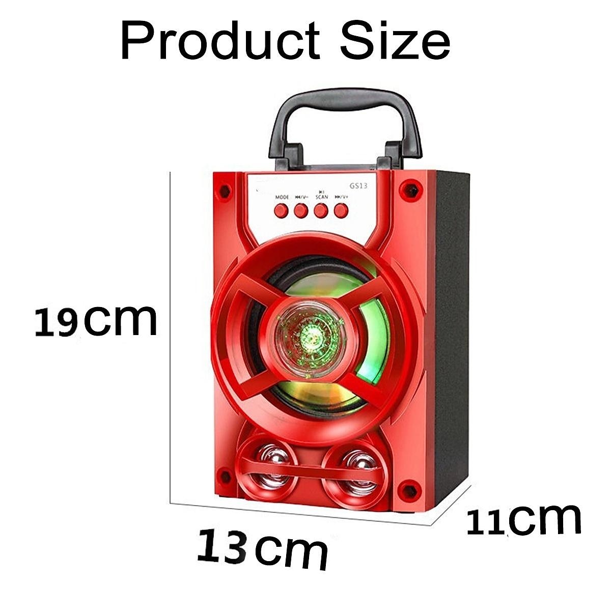 Bluetooth 5.1v Portable PA Speaker With/without Microphone Color Changing LED Light Rechargeable Karaoke Machine Supports TF Card/USB FM , Perfect for Party 2025 - $28.99 –P4