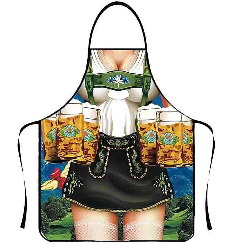 Pivo Oktoberfest Kostým Zástěra Dámské šaty Lederhosen Oktoberfest / pivo Bavorský Bavorský pár Bavorský Mnichov Wiesn Louky Pánské Dámské Tradiční Styl Tkanina Zástěra 2025 - $13.99 –P1