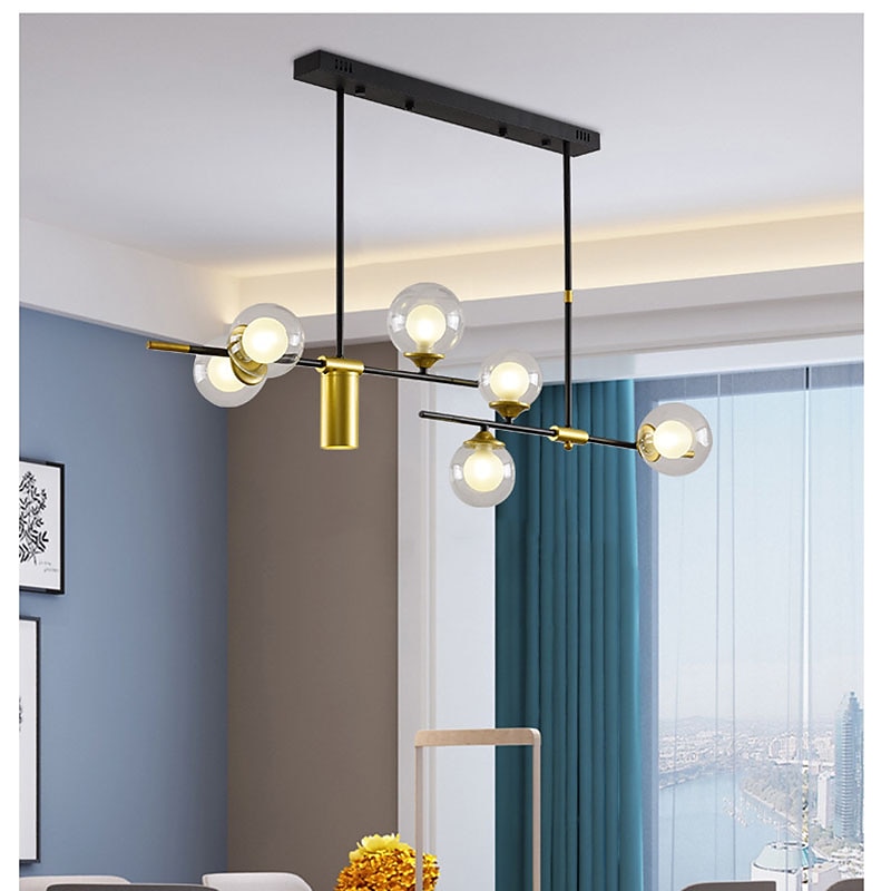 LED Chandeliers 106cm Nordic Pendant Lights Living Dinning Kitchen Hanging Lamp Modern Glass Ball Chandelier Lighting Bedroom Lamp 110-240V 2025 - $309.49 –P2