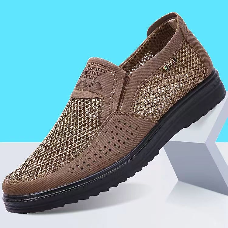 Men's Brown Mesh Slip-On Walking Shoes with Breathable Upper and Cushioned Sole, Lightweight Casual Loafers for Summer Travel, Driving and Daily Wear 2026 - $29.99 –P7