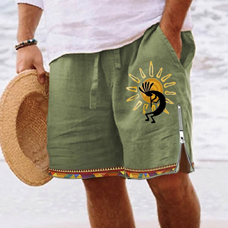 Miesten Graafiset tulosteet Surffishortsit Uimashortsit Uimahousut Keskivyötärö Vintage Etninen tyyli Retro / vintage Kausaliteetti Päivittäin Pyhäpäivä Vetoketju Tasku Joustava vyötärö Suunnittelija 2025 - $23.99 –P1
