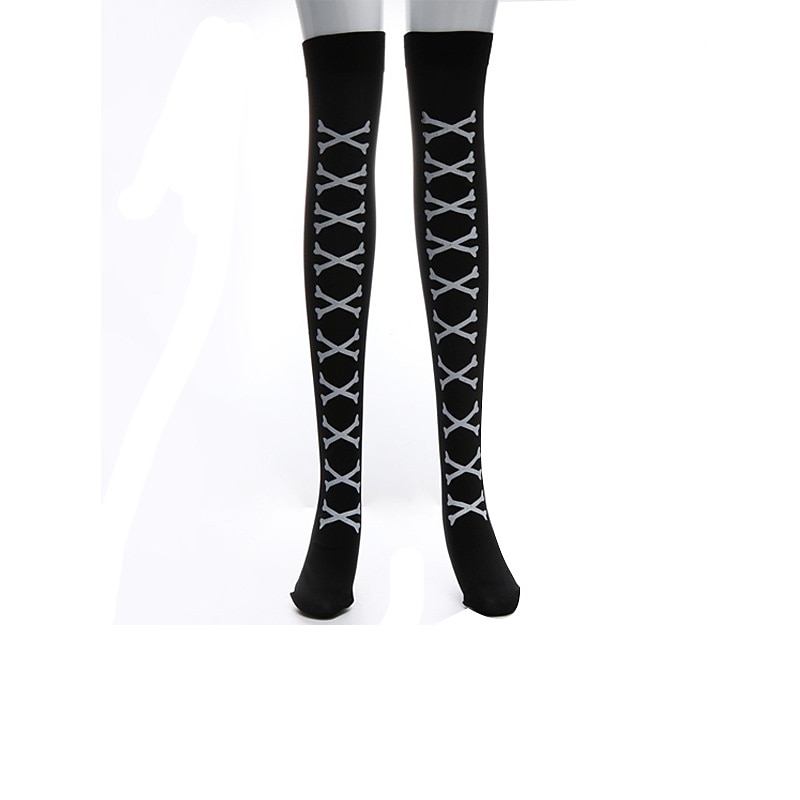 Teschio scheletro Halloween Calze e autoreggenti Oggetti di scena di Halloween Halloween Per donna Halloween martedì grasso Costumi di Halloween facili Vestirsi del 2025 a $12.49 –P6