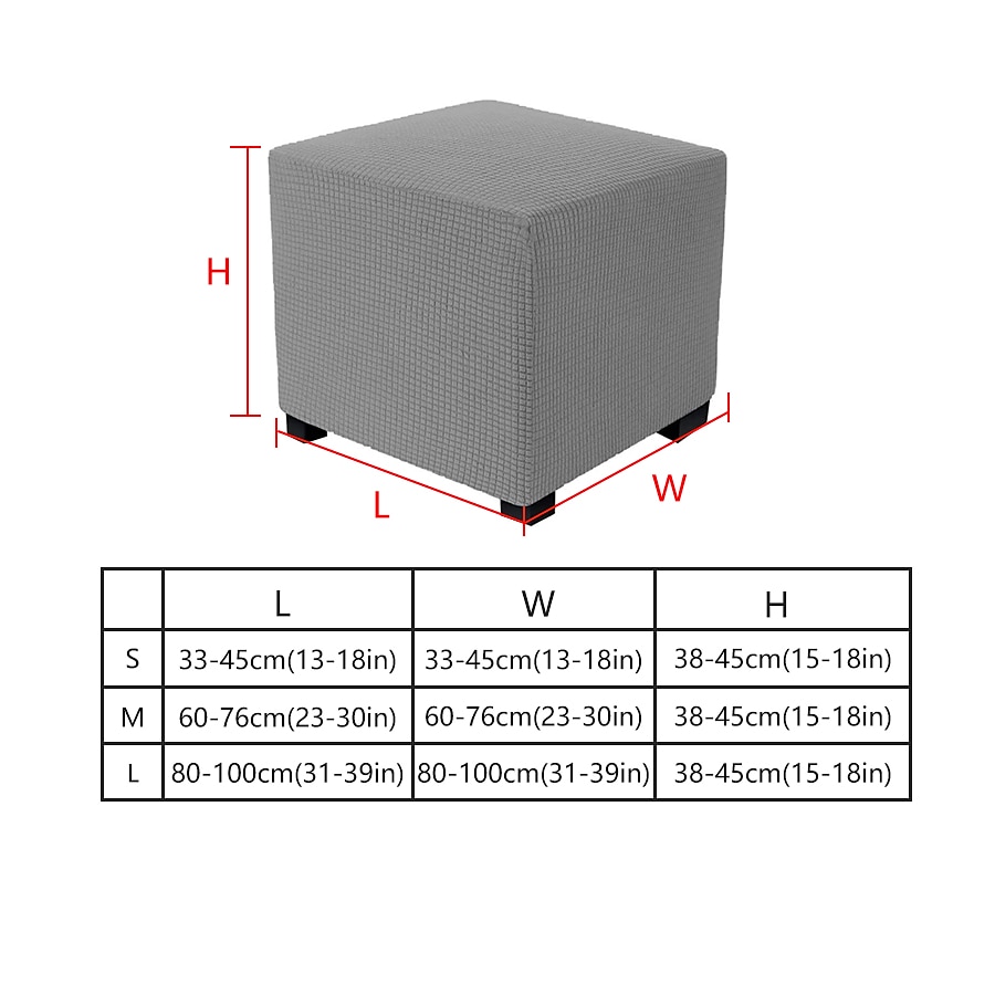Stretch Ottoman Cover Square Ottoman Slipcovers Rectangular Foldable Storage Stool Cover Bench Cover Furniture Protector Soft Slipcover with Elastic Bottom 2025 - $26.99 –P1