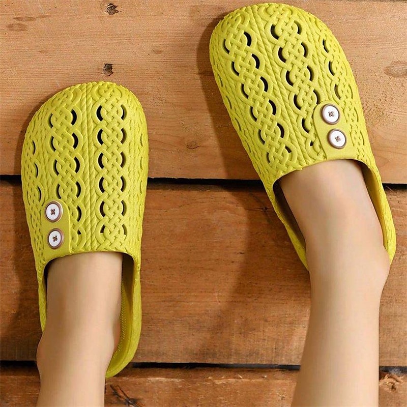 bequeme Schlupfschuhe mit verstellbarem Knopfdesign – leicht, atmungsaktiv und stylisch, ideal für zu Hause, drinnen und in der Freizeit 2025 - $14.99 –P5