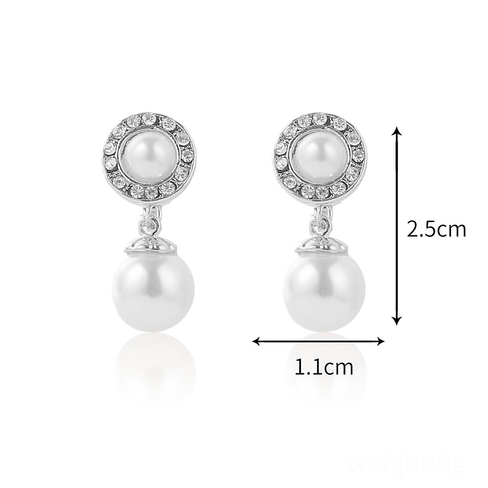 Mujer Pendientes cortos Pendients de aro Pendientes con clip Retro Gota Elegante Vintage Sencillo Dulce Perla Artificial Aretes Joyas # 1 / # 2 / # 3 Para Fiesta Calle Diario Festivos Festival 1 Par 2025 - $10.49 –P9