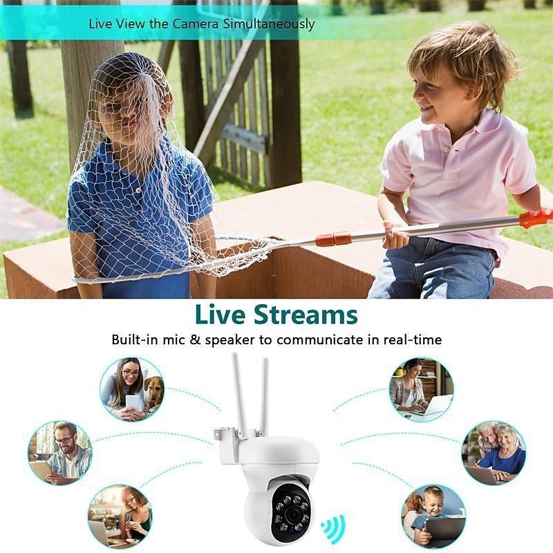 HD 1080p/720p 5g wifi ip-камера беспроводная скоростная купольная камера ptz cctv ir наружная сетевая камера мониторинг автоматическое отслеживание полноцветная камера безопасности ночного видения 2025 - $33.99 –P6