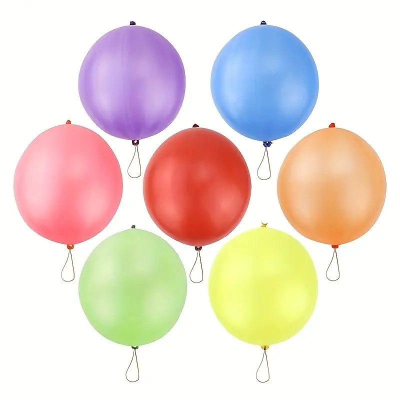 25pcs punch balloons punching balloon heavy duty party favors rebondir les ballons avec poignée en caoutchouc ballon en caoutchouc bundle pour la décoration de fête d'anniversaire accessoire de de 2025 ? $21.99 –P4