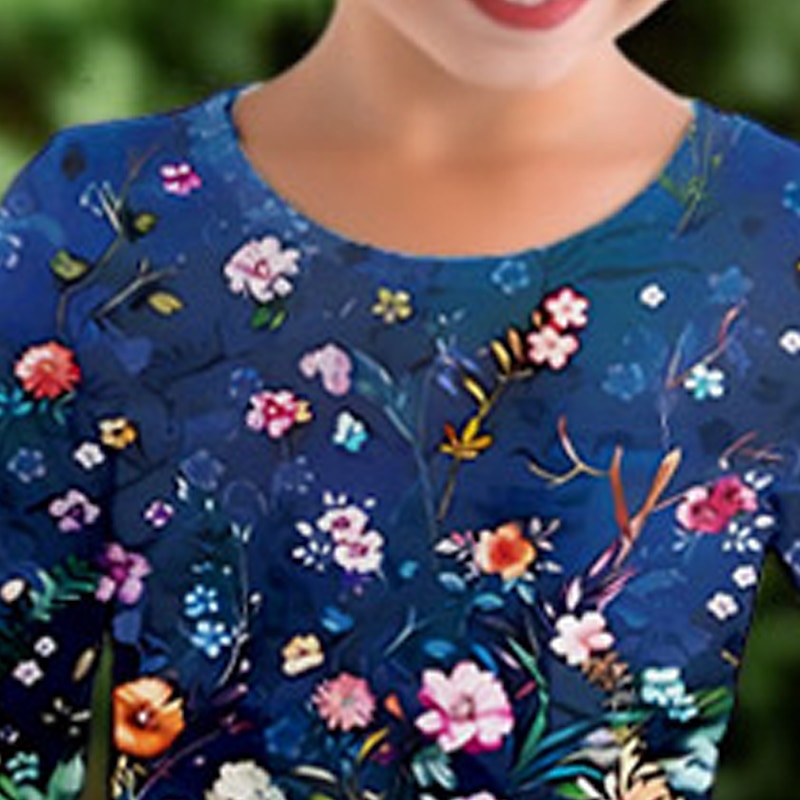 Pasqua ragazze' 3D Floreale Pop art Vestito Manica lunga Stampa 3D Estate Autunno Da mare Sportivo Giornaliero stile sveglio Informale Bellissimo Bambino 3-12 anni Abito casual Abito linea A Sopra il del 2025 a $17.49 –P4
