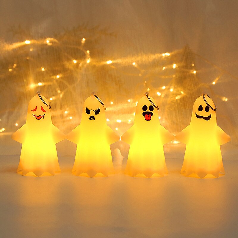 2025年 ハロウィーンの照明付きゴーストランプ、光る装飾 LED ハロウィーン電子小道具、小さなゴーストパーティーペンダントキャンドル、ハロウィーン装飾ゴーストランプ、デスクトップ装飾、ゴーストパーティー小道具ペンダント  コレクション – $4.99 –P4