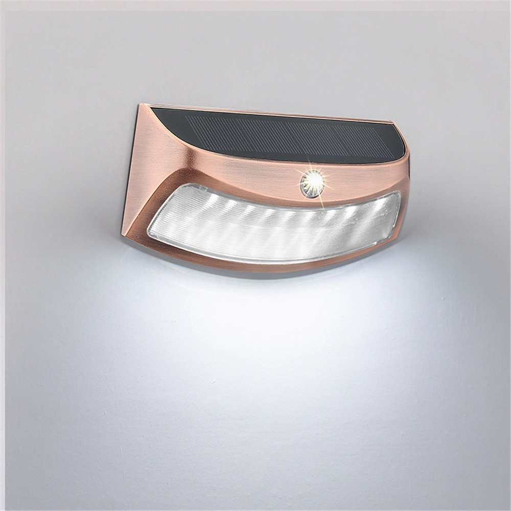 solcellevegglys led gjerdelys utendørs vanntett ip65 solcellelys dekor for bakgård terrasse trinn vegg hage hage 2026 - $33.99 –P8