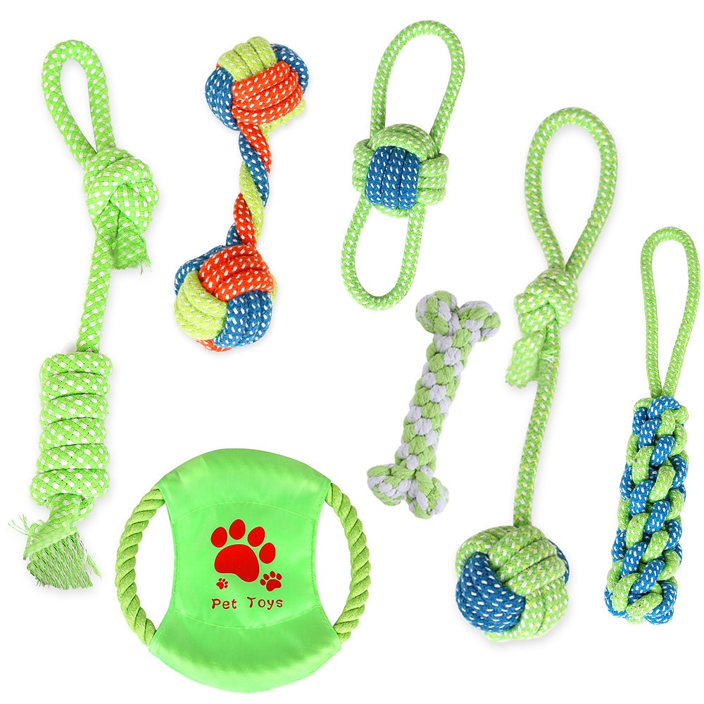 Puppy Teething Chew Toys - Durable Small Dog Toys for Puppies Dog Rope Chew Toys Bundle for Boredom Interactive Squeaky Treat Dispensing Ball Funny Flyer Non-Toxic & Safe 2025 - $25.99 –P3