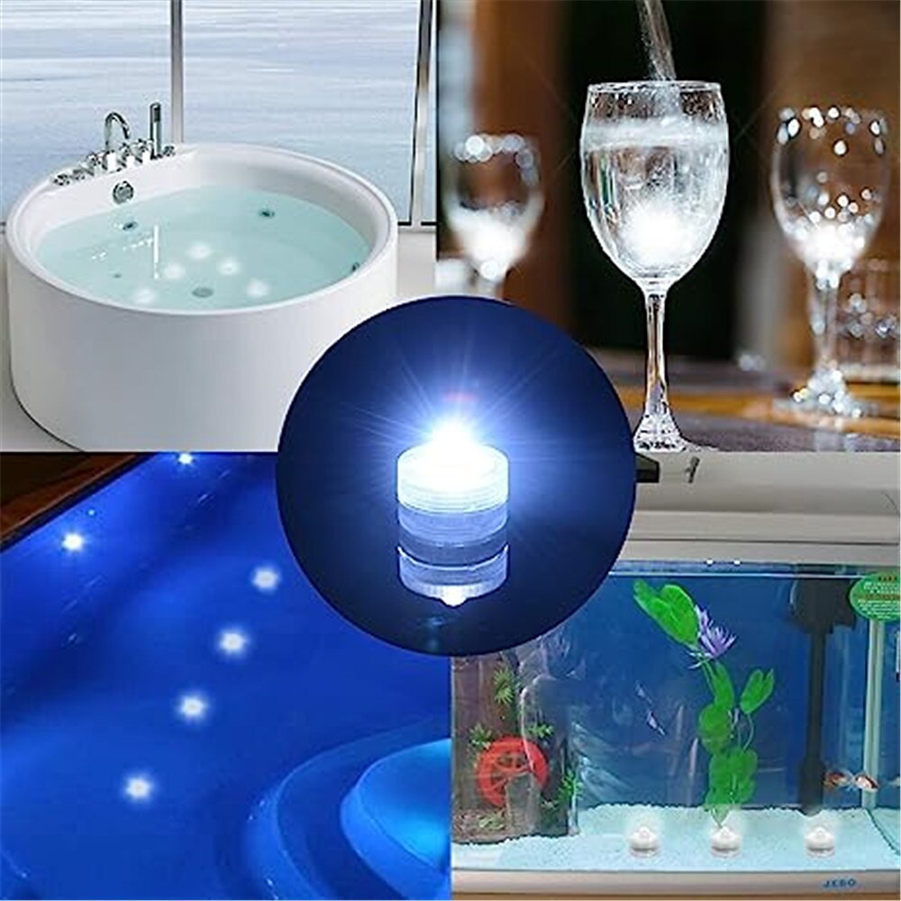 12ks vodotěsná ponorná mini led světla čajová svíčková podvodní led lampa na svíčku pro akvarijní dekorace do vázy na svatební párty 2025 - $20.99 –P3