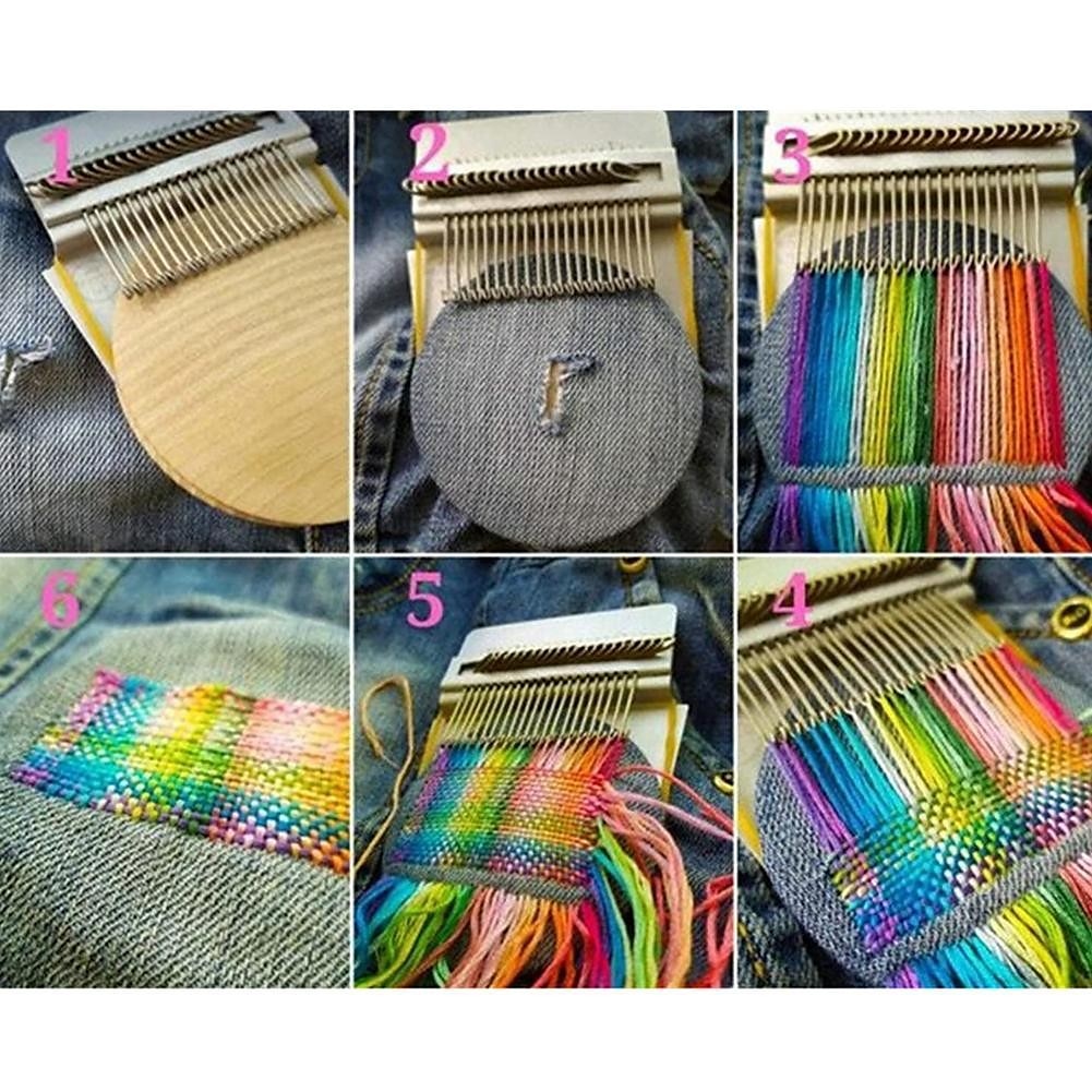 instrument de țesut tip speedweve, 28 de cârlige din lemn, mașină de țesut, mașină de țesut, instrumente de bricolaj pentru începători, repararea blugilor șosete repararea hainelor țesături 2025 - $10.99 –P4