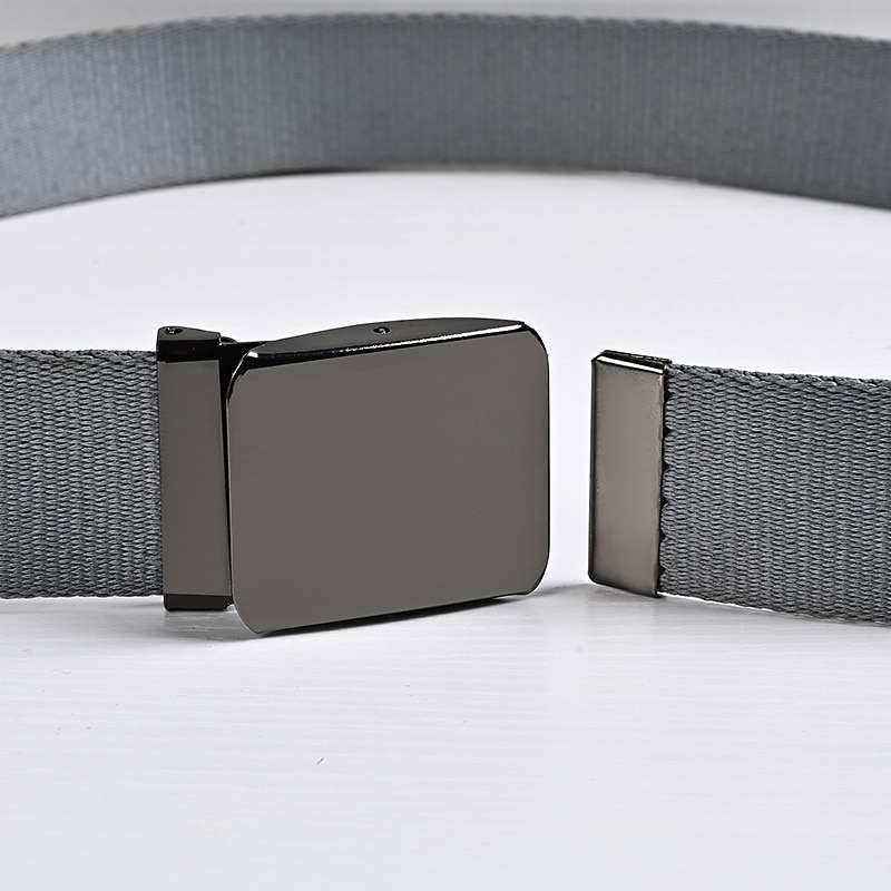 Pánské Taktický pás Plátěný pásek Automatická spona Plátno Bez vzoru Černá Bílá Denní nošení Jdeme ven Víkend 2026 - $4.49 –P4